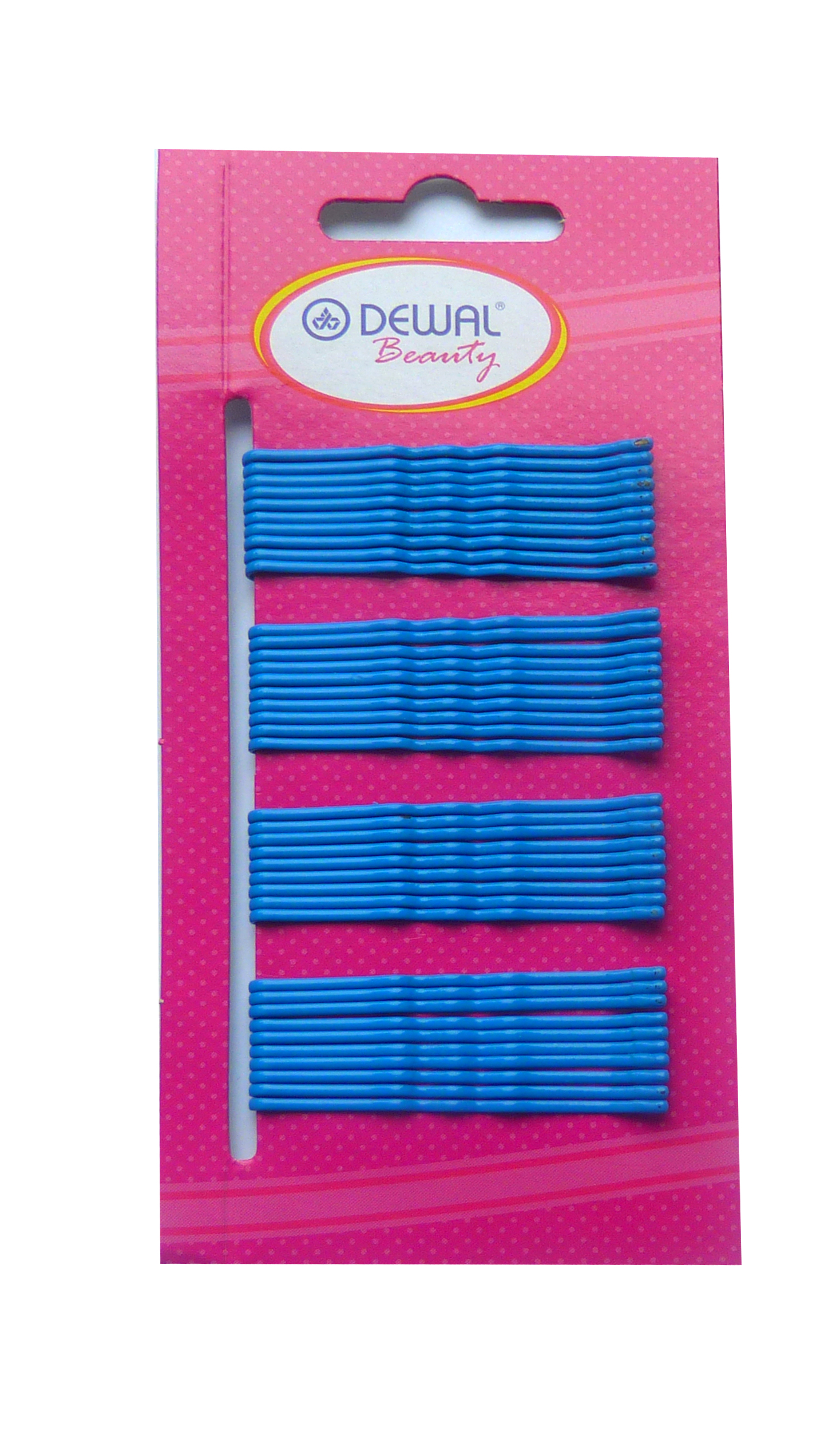 Невидимки Dewal Beauty волна 50 мм (40 шт) синие