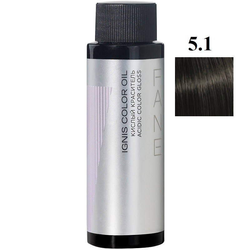 IGNIS COLOR OIL краситель с кислым pH 5/1 светлый шатен пепельный 60мл