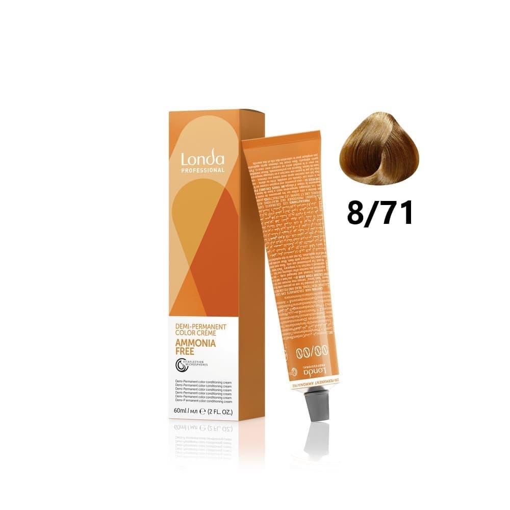 Londa Color Demi-Permanent крем-краска для волос 8/71 светлый блонд коричнево-пепельный 60мл