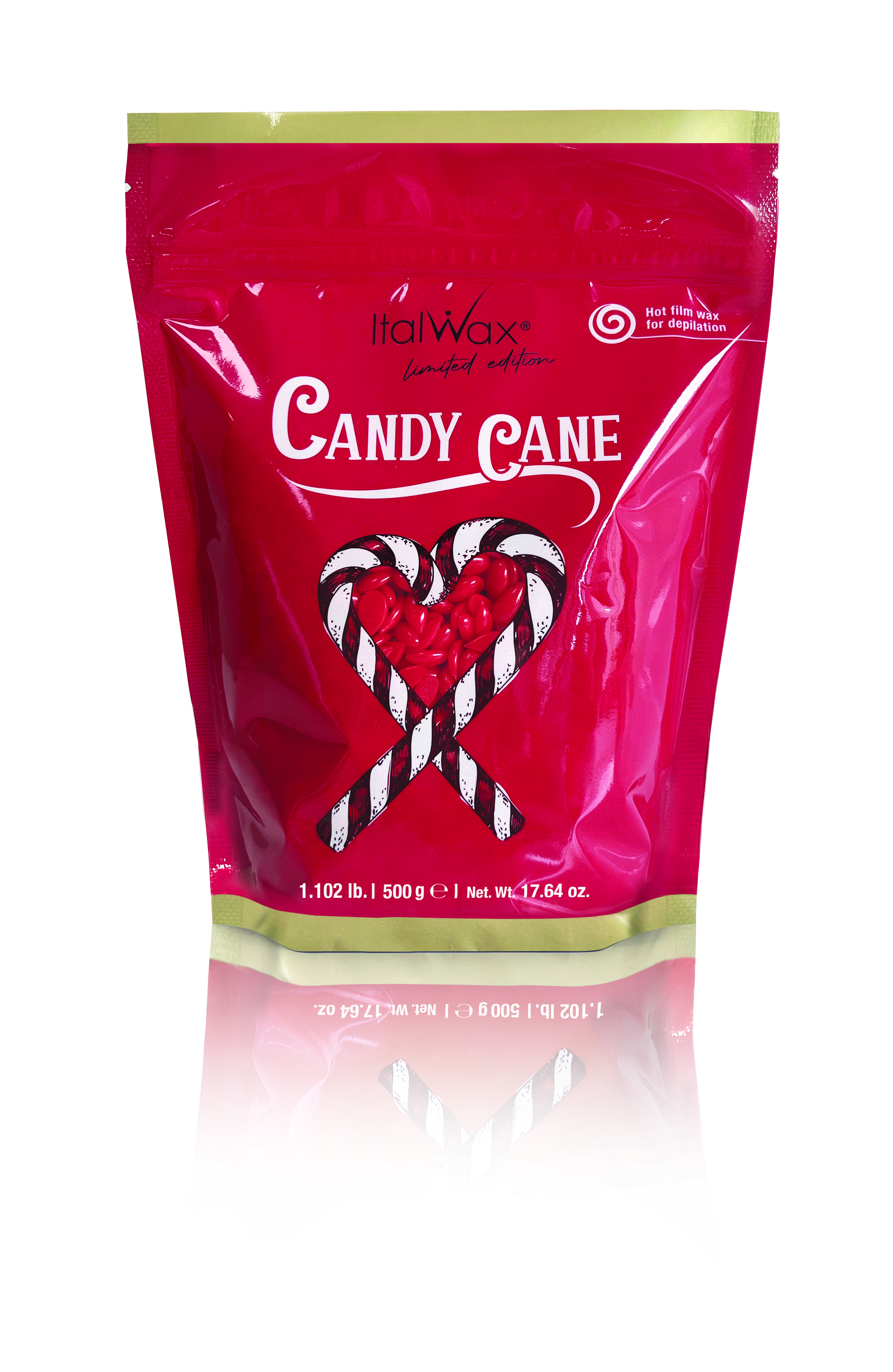 Воск горячий (пленочный)  ITALWAX Карамельная нежность гранулы 0,5 кг
