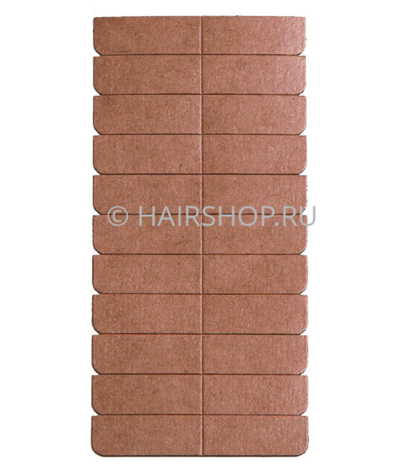 Hairshop Полоски для ленточного наращивания (40х8мм), коричневый 44шт
