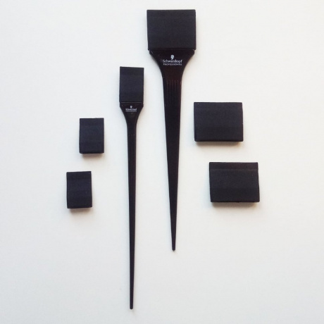 Кисть для окрашивания волос силикон. Schwarzkopf набор 3шт