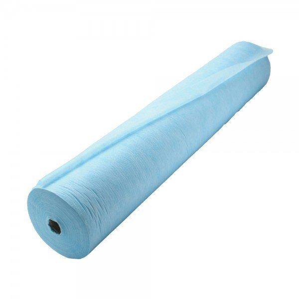 Простыни одноразовые 70х200см SMS-1 голубой 100шт рулон