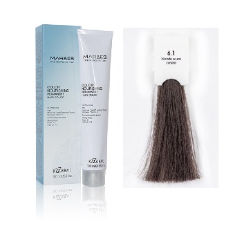 Краситель для волос Kaaral Maraes Nourishing Permanent Hair Color 6/1 темный пепельный блондин 100мл
