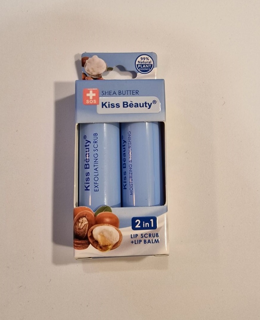 KISS Beauty Скраб-бальзам 2 in1 Lip Scrub + Lip Balm 3,5гр + 3,5гр