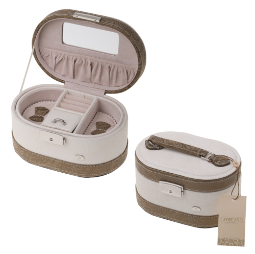 Шкатулка для украшений Jardin D'Ete WG170B (21 х 17 х 14,5 см)  бело-золотой