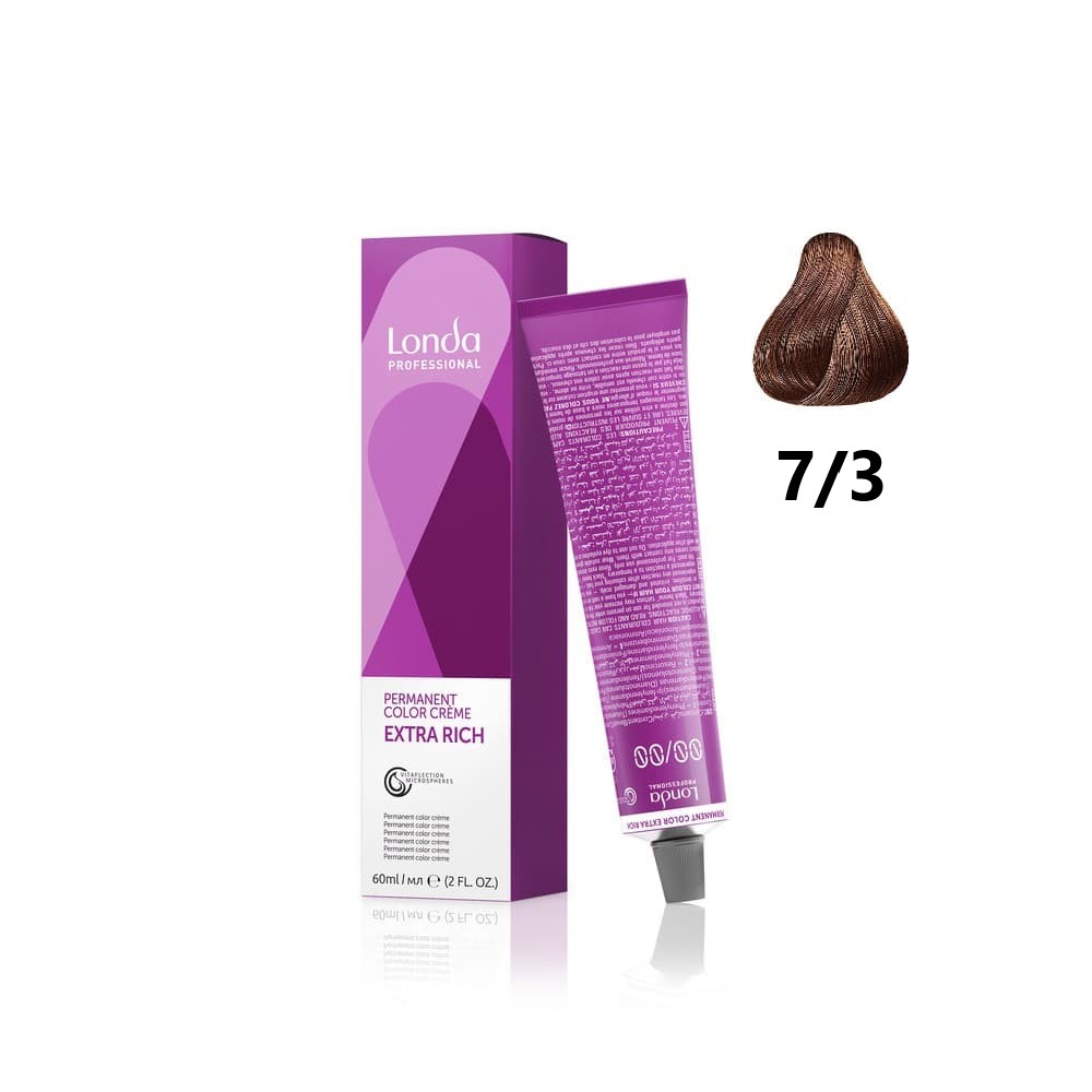 Londa Color Permanent крем-краска для волос 7/3 блонд золотистый 60мл