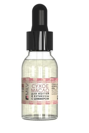 Milv Сухое масло для кутикулы и ногтей с шиммером Spring kiss 15мл