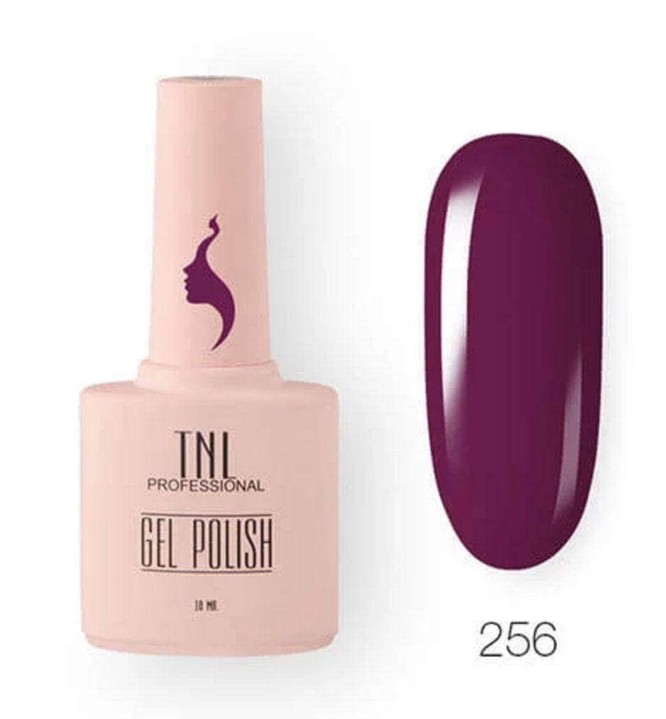 TNL Гель-лак для ногтей 8 Чувств №256 (бордовый пион) 10мл