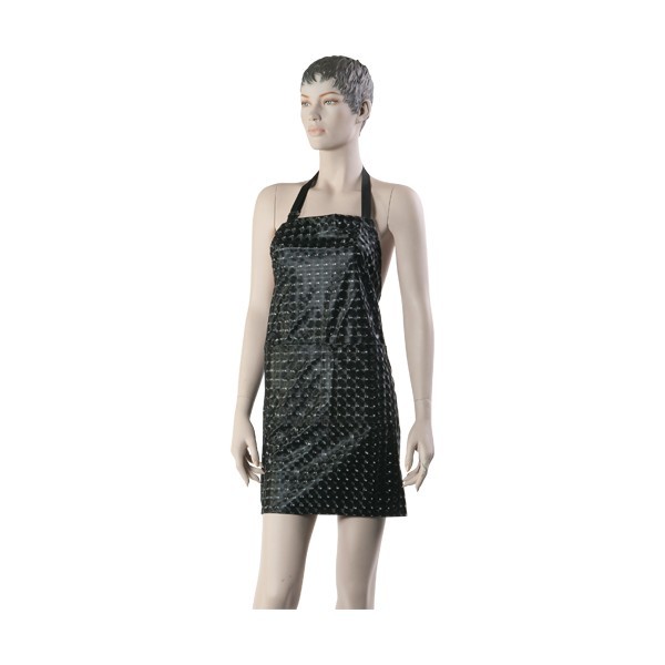 Фартук для парикмахера Dewal 1-сторонний голографический рисунок черный 70х62см