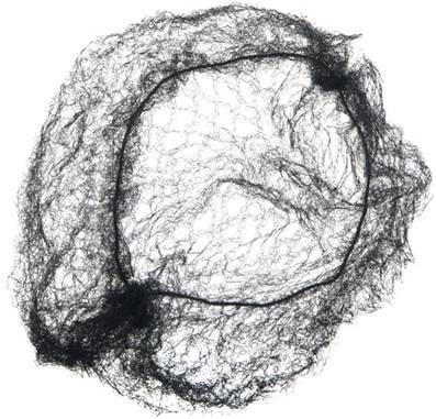 Сеточка-паутинка для пучка 2шт черная