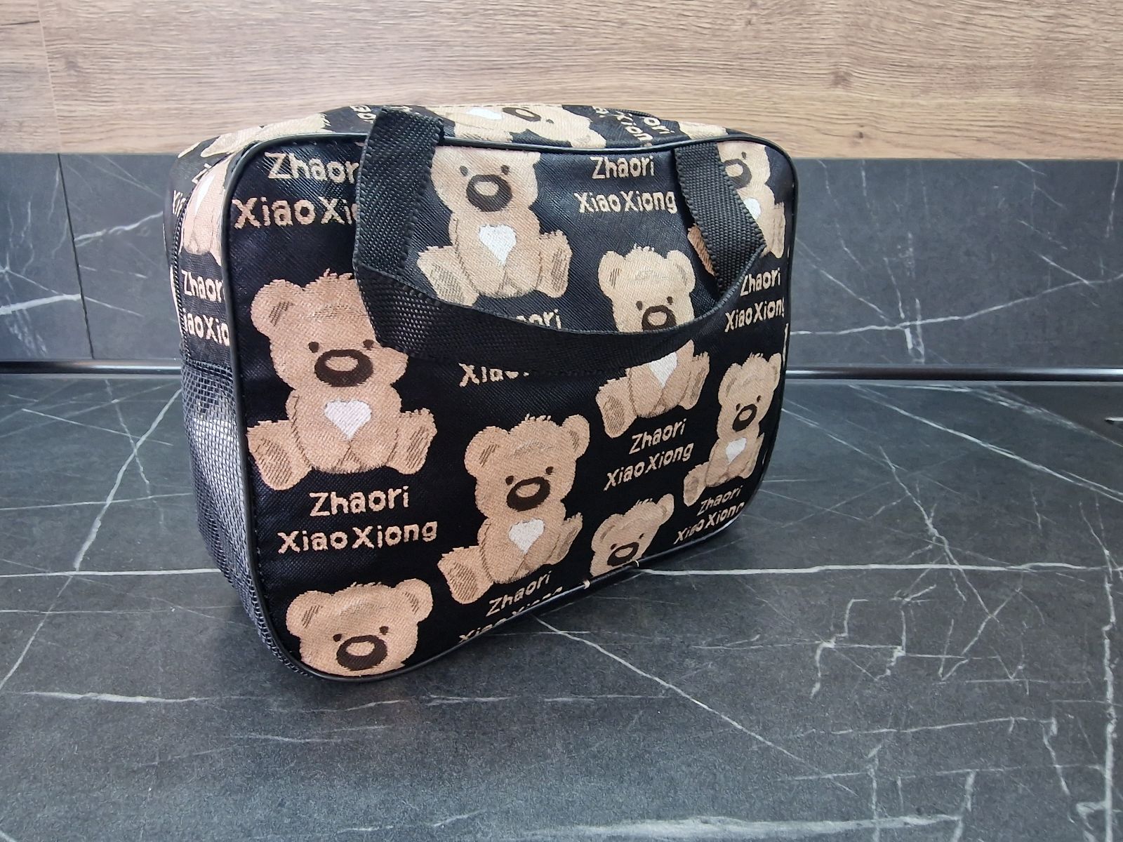 Косметичка (26*18,5*8) Мишка, черный