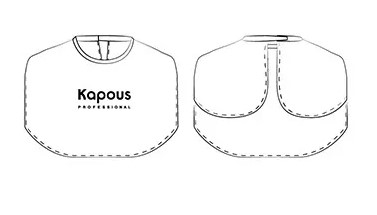 Пелерина для стрижки Kapous черная