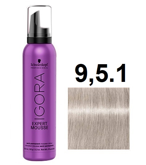 Schwarzkopf Igora Expert Mousse Краситель для волос 9,5/1 светлый блондин сандрэ 100мл