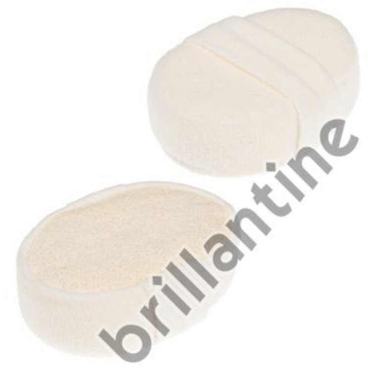 Мочалка для тела из Люфы спонж Brillantine 10*15*5см, белый