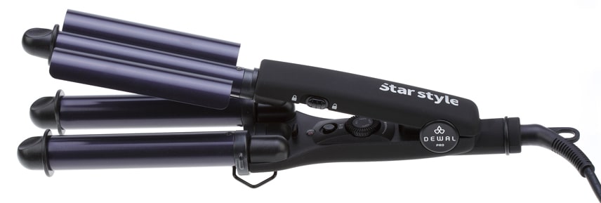 Плойка для волос Dewal Star Style тройная с терморегулятором 03-020