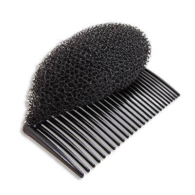 Валик для волос сетка+гребень черный d 12 см