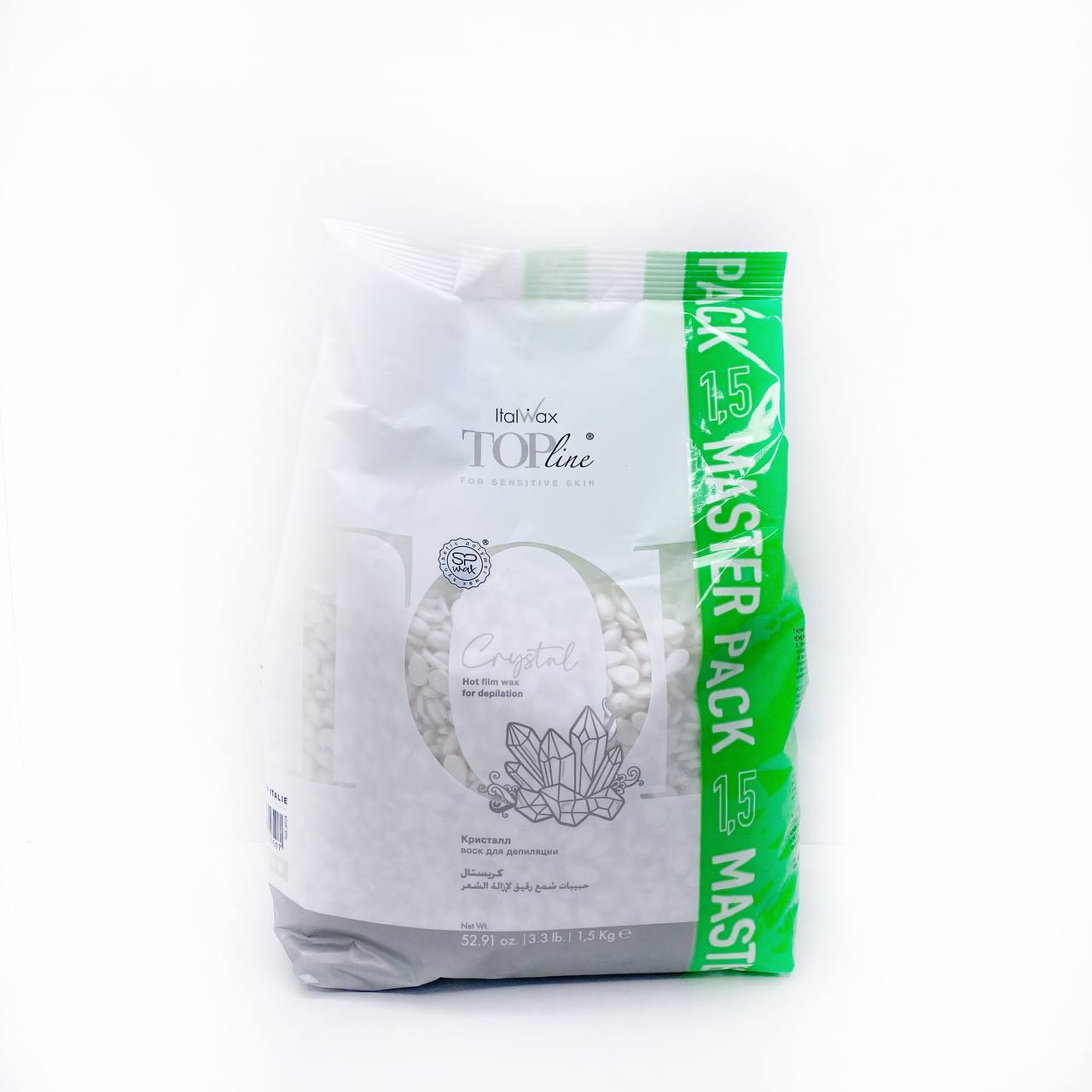 Italwax Воск-гранулы горячий, пленочный для депиляции Top Line Crystal (Кристалл) 1.5кг