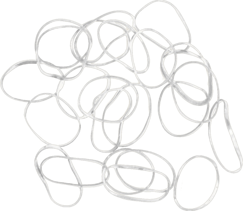 Резинки для волос DEWAL, силиконовые, белые mini (100 шт/уп)