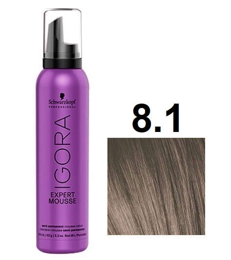 Schwarzkopf Igora Expert Mousse Краситель для волос 8/1 средний русый сандрэ 100мл