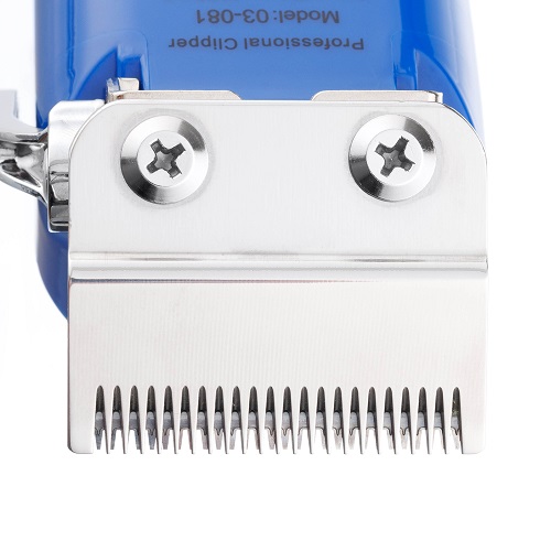 Машинка для стрижки DEWAL PRO BARBER STYLE NEON BLUE, аккум\сет, 6000 об/мин, нож 45 мм, 0,8 - 2,0 мм, 6 нас