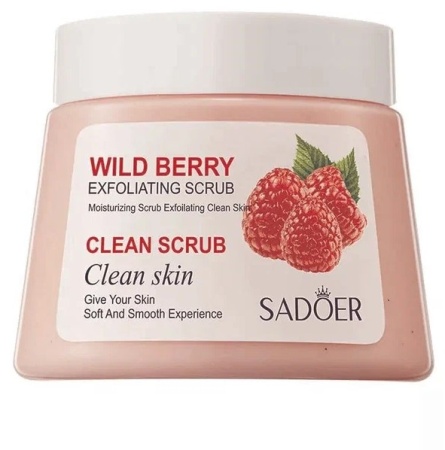 Sadoer Скраб для тела Малина Berry Exfoliating Scrub 250мл