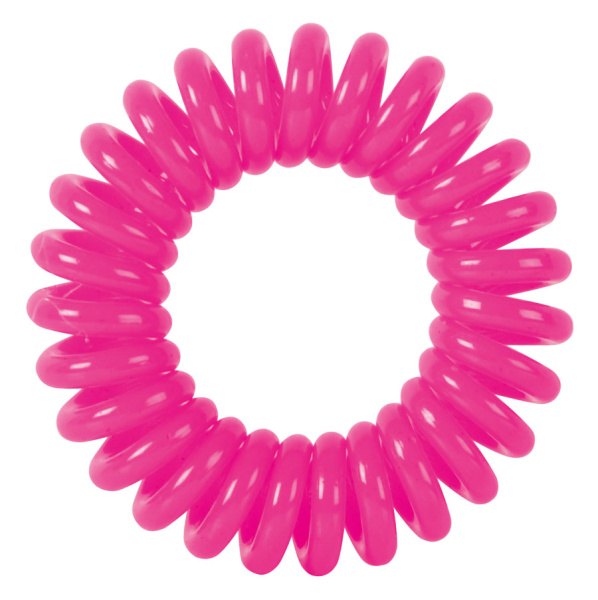 Резинки для волос Dewal Beauty Пружинка, цвет розовый (3 шт/уп)