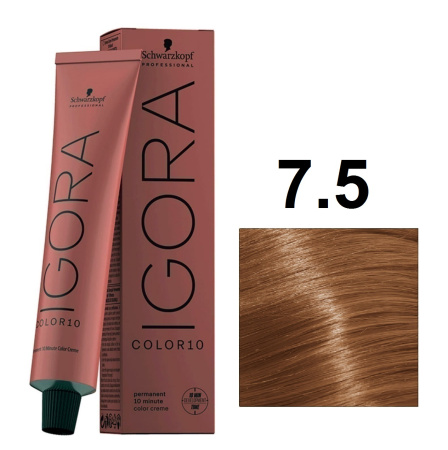 Schwarzkopf Igora Royal Color 10 Крем-краска для волос 7/5 средний русый золотистый 60мл