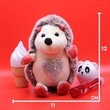 Y&M Брелок мягкая игрушка Ежик фиолетовый