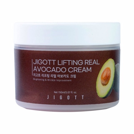 Jigott Крем для лица Авокадо лифтинг Lifting Real Avocado Cream 150мл