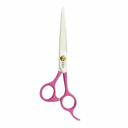 Ножницы парикмахерские прямые BaByliss 6.0 бело-розовые