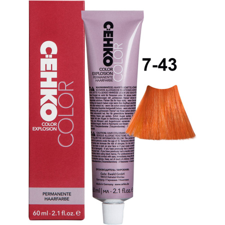 CEHKO Color Explosion крем-краска для волос 7/43 светло-медный золотистый 60мл