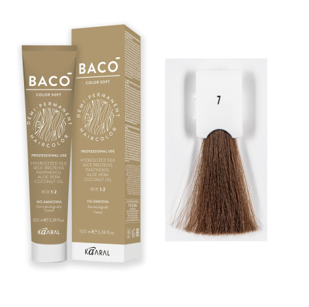 Kaaral Baco Color Soft Крем-краска для волос 7/0 блондин, 100мл