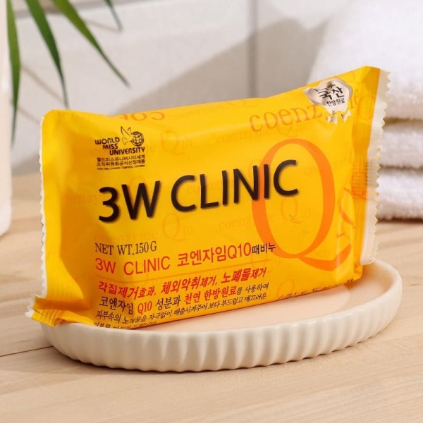 3W CLINIC Мыло туалетное с коэнзим Q10 Dirt Soap 150гр