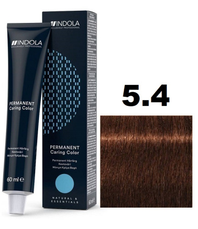 Indola Permanent Caring Color Крем-краска для волос 5/4 светлый коричневый медный 60мл