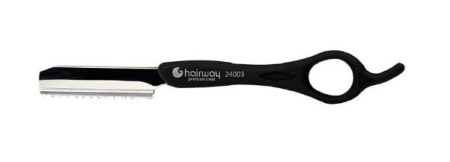 HairWay Бритва безопасная филировочная односторонняя с лезвием черная