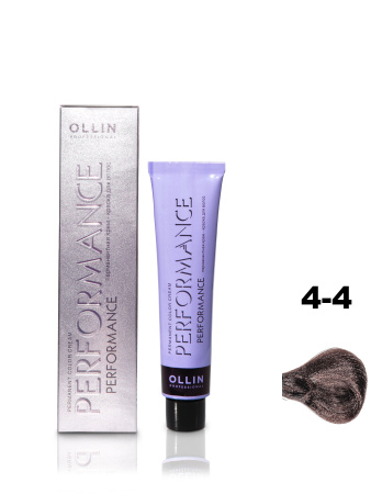 Ollin Performance крем-краска для волос 4/4 шатен медный 60мл