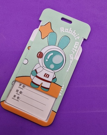 Бейдж для ID карты Заяц Космонавт