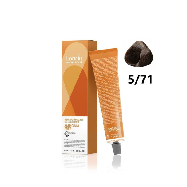 Londa Color Demi-Permanent крем-краска для волос 5/71 светлый шатен коричнево-пепельный 60мл