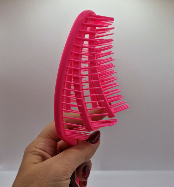 Maze Brush Щетка подвижная прямоугольная массажная для волос розовая