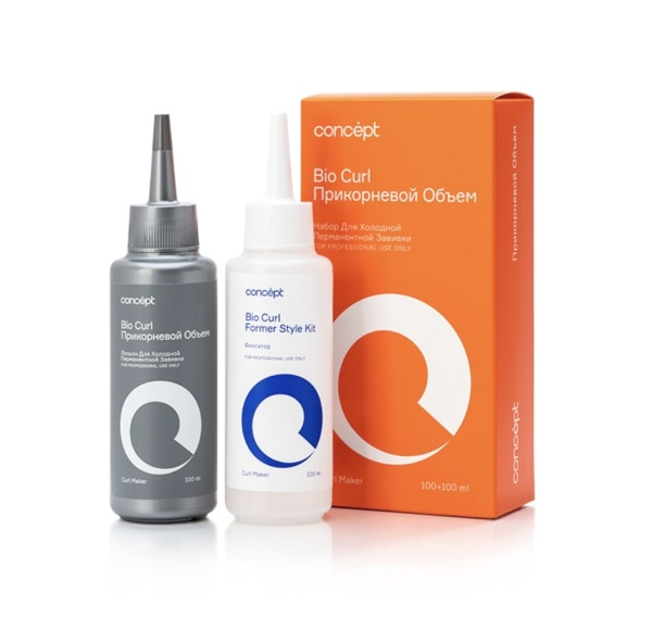 Concept Curl Maker Набор для холодной перманентной завивки для всех типов волос Прикорневой объем 100мл+100мл