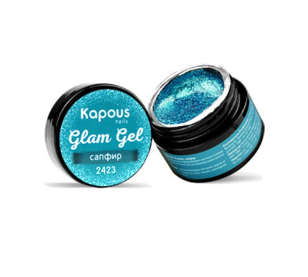 Kapous Glam Gel Гель-краска для дизайна ногтей (сапфир) 5мл