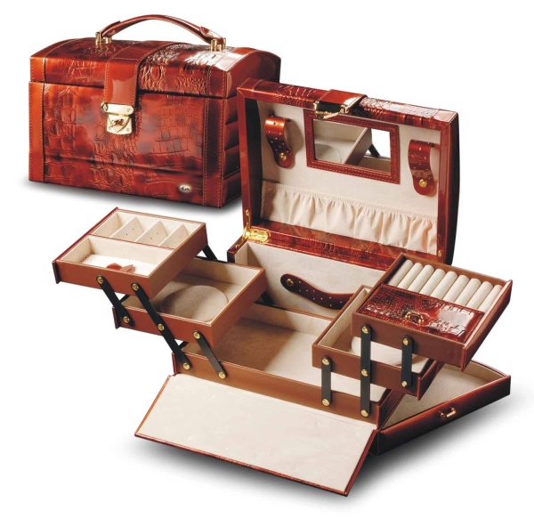 Шкатулка для украшений Jardin D'Ete PE8049 (26,8 х 20 х 17,8 см) коричневая