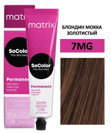 Matrix SoColor крем краска для волос 7MG блондин мокка золотистый 90мл