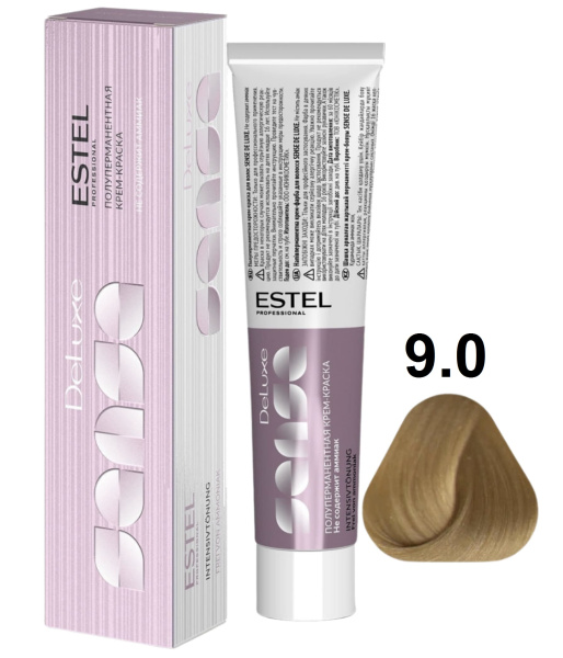 Estel Professional De luxe Sense Крем-краска для волос 9/0 блондин 60мл