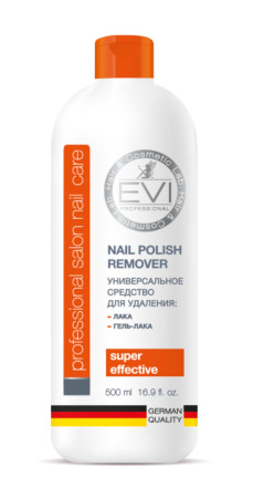 EVI Рrofessional Жидкость для удаления лака и гель-лака Nail Polish Remover 500мл