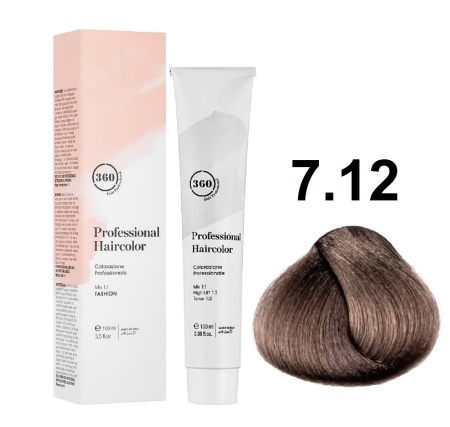 360 Professional Haircolor Крем-краска для волос 7/12 блондин пепельно-фиолетовый 100мл