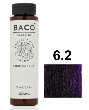 Kaaral Baco Color Glaze Жидкий краситель для волос 6/2 темный блондин фиолетовый 60мл