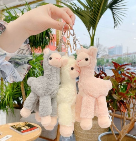 Y&M Брелок мягкая игрушка Лама Альпака коричневая