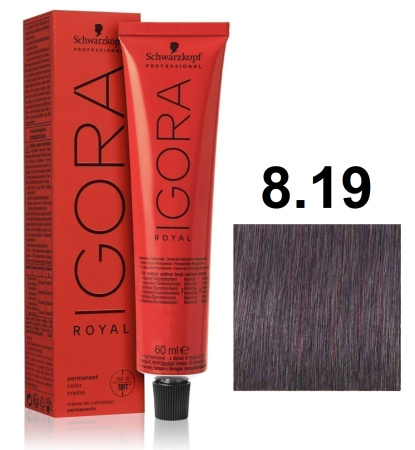 Schwarzkopf Igora Royal Крем-краска для волос 8/19 светло-русый сандрэ фиолетовый 60мл